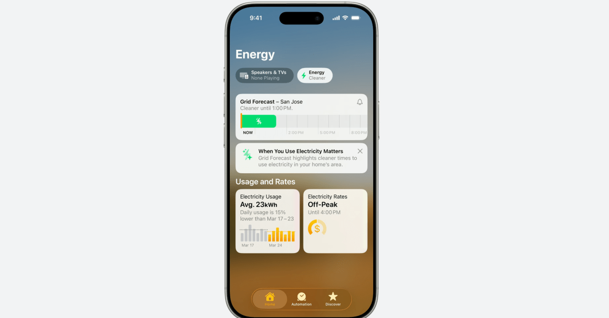 تقوم Apple Home بتوسيع ميزات إدارة الطاقة الخاصة بها