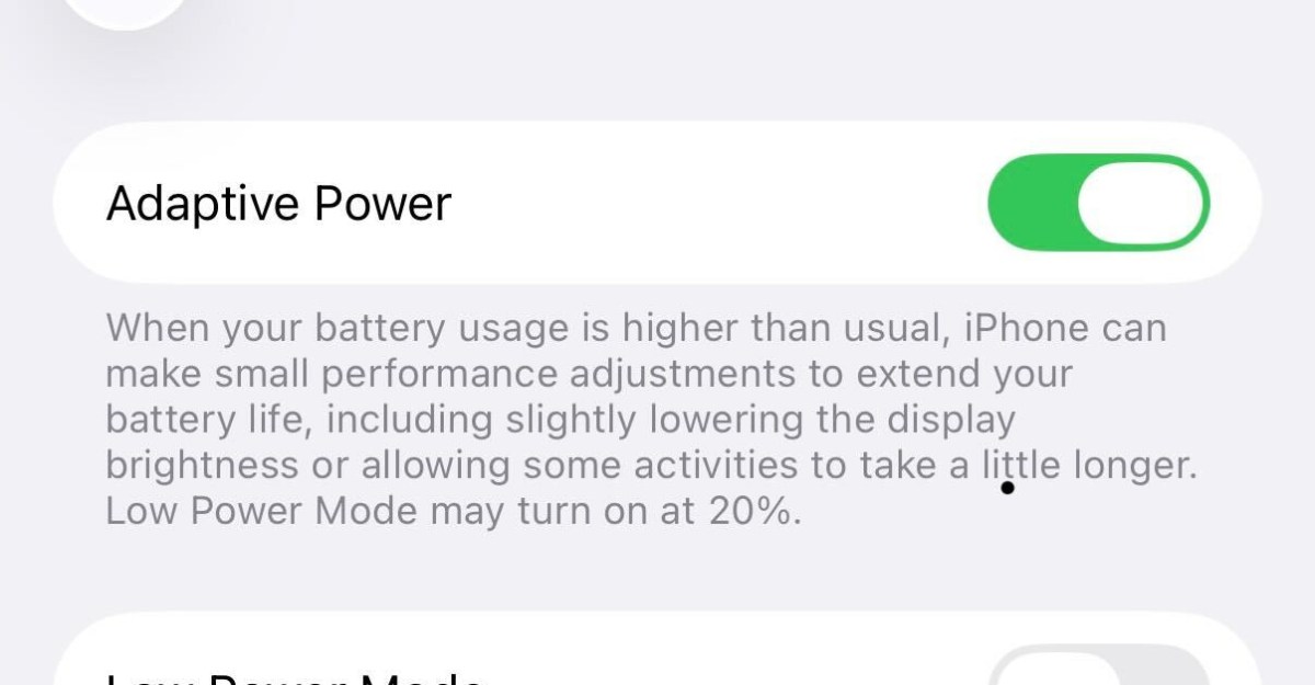 وضع وضع “طاقة التكييف” الجديدة من iOS 26 أداءً للخلف لحفظ البطارية