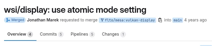 MESA 25.3 MERGES VULKAN WSI دعم لاستخدام وضع الوضع الذري