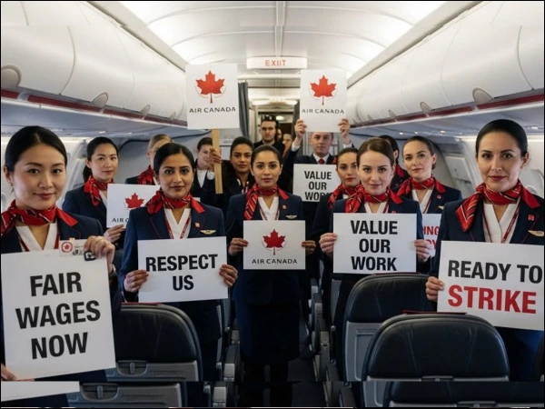 إغلاق Air Canada الكامل: 10000 موظف سترد الخدمة الجوية المعلقة